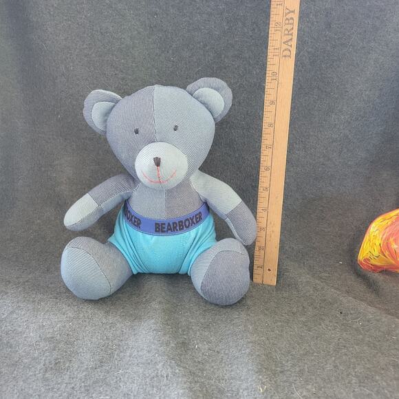 Levi's - Target Blue Patchwork Stuffed Animal Teddy Bear 10'' Pre Owned - Picture 1 of 9